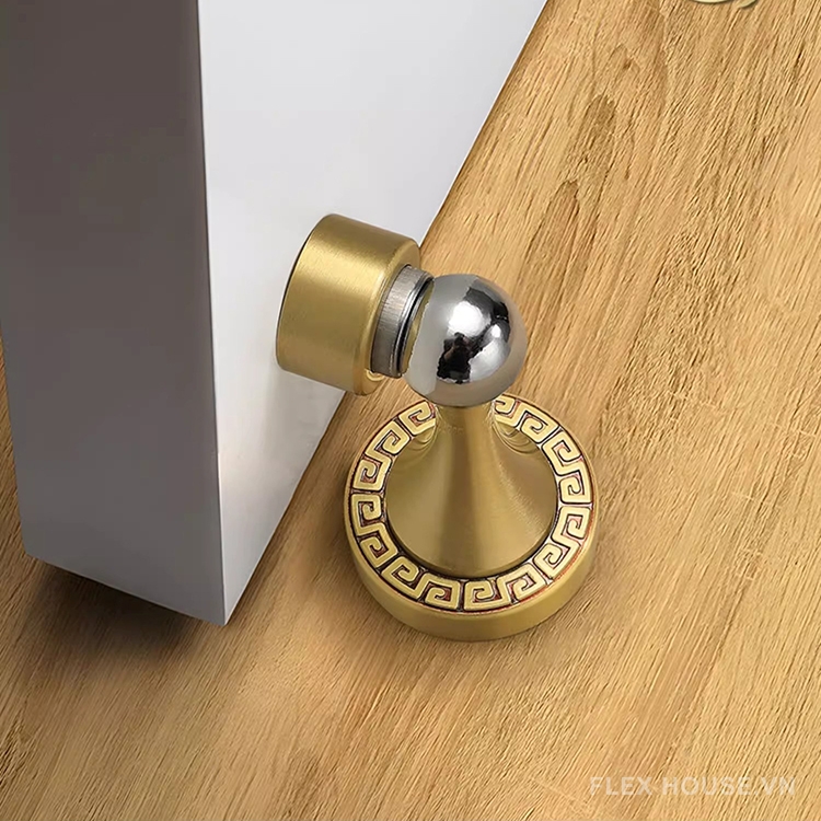 Chặn cửa gắn tường bằng đồng cổ điển Á Đông YJ9022 10 Chặn cửa gắn tường bằng đồng cổ điển Á Đông YJ9022 15