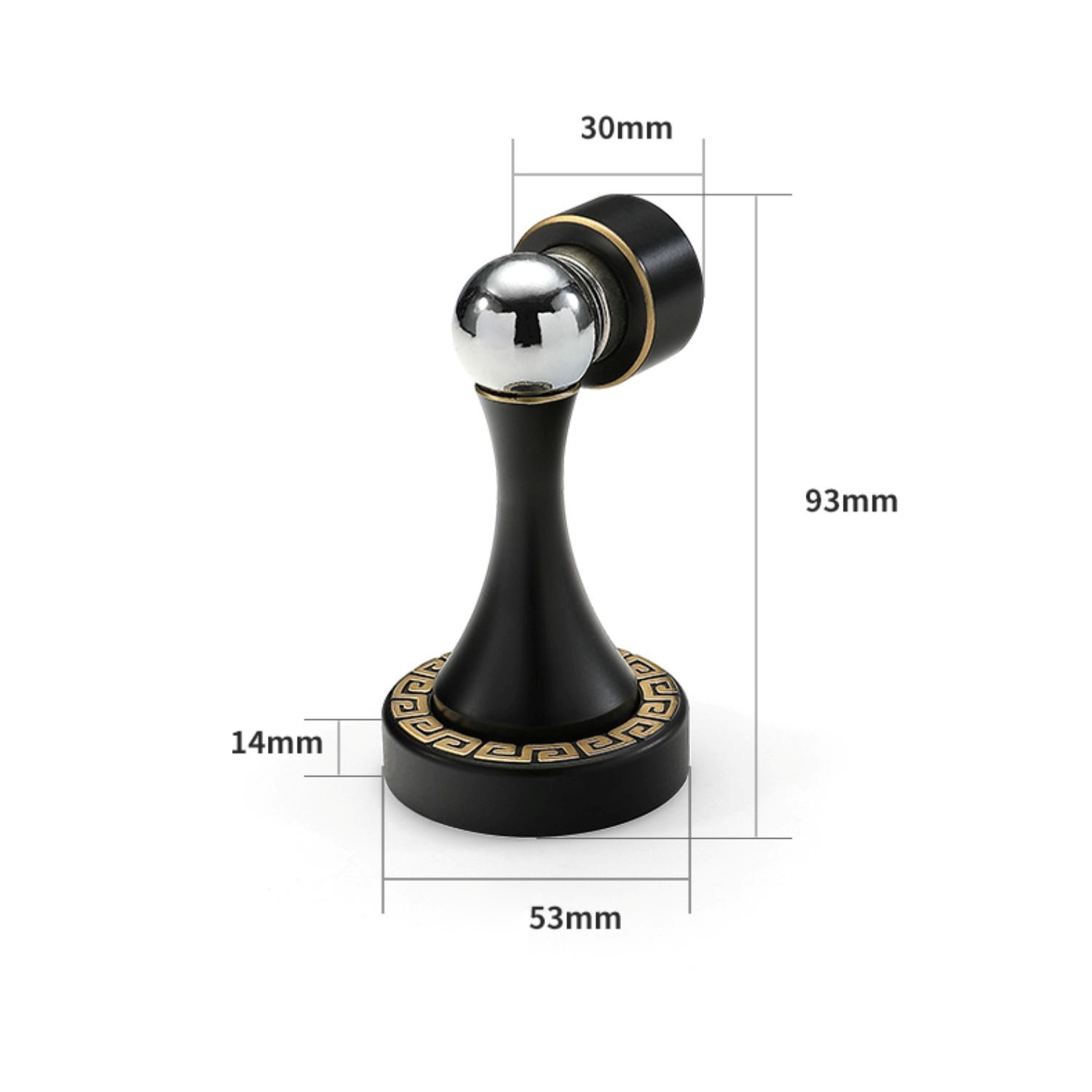 Chặn cửa gắn tường bằng đồng cổ điển Á Đông YJ9022 16 Chặn cửa gắn tường bằng đồng cổ điển Á Đông YJ9022 21