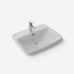 Chậu lavabo rửa mặt dương vành men chống bẩn Inax AL-2398V