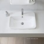 Chậu lavabo rửa mặt dương vành men chống bẩn Inax AL-2398V