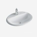 Chậu lavabo dương vành dáng tròn Inax AL-2395V