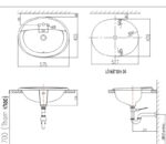 Chậu lavabo dương vành dáng tròn Inax AL-2395V