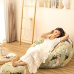 Sofa lười hạt xốp họa tiết chú chó đáng yêu DF9348