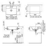 Chậu lavabo rửa mặt bán âm bàn Inax AL-345V