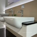 Chậu lavabo rửa mặt bán âm bàn Inax AL-345V