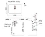 Chậu lavabo rửa mặt dương vành Inax AL-2397V