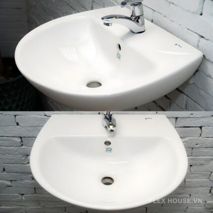 Chậu lavabo rửa mặt treo tường dáng tròn Inax L-285V