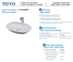 Chậu sứ rửa mặt đặt bàn Linear Ceram TOTO LT4706MT