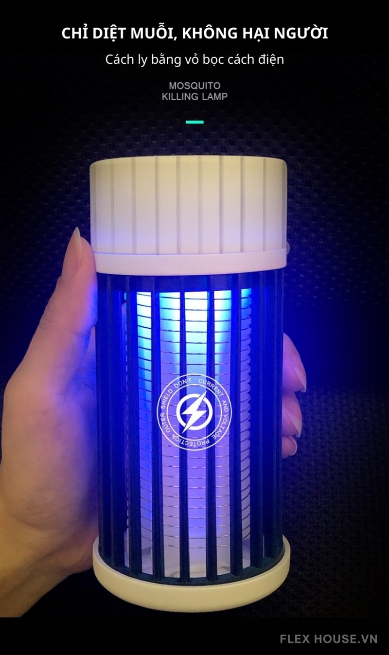 Đèn diệt muỗi ánh sáng tím UV 365nm sạc USB FB8824