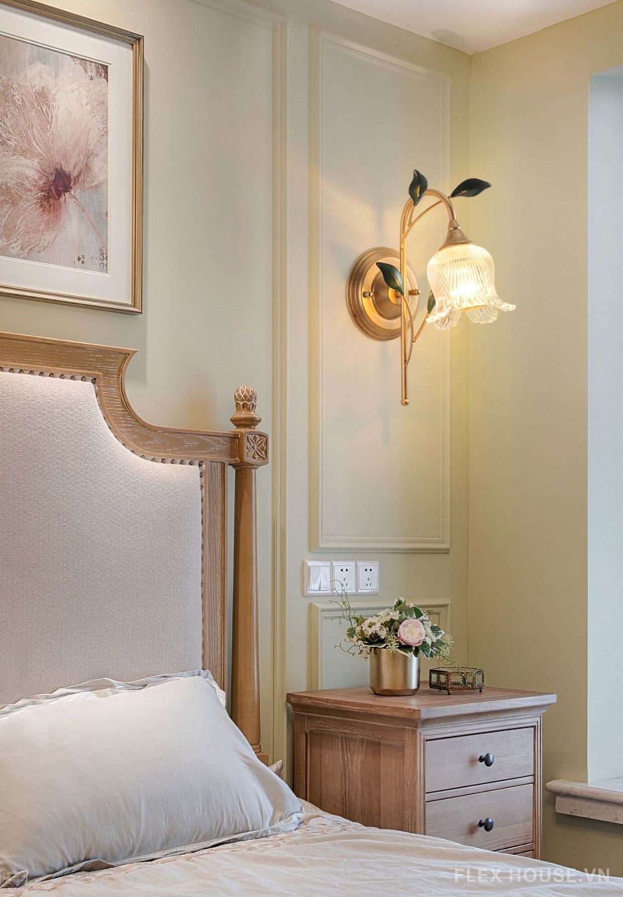 Đèn tường decor nhành hoa linh lan cao cấp SZ8015 14