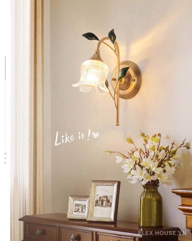 Đèn tường decor nhành hoa linh lan cao cấp SZ8015 11
