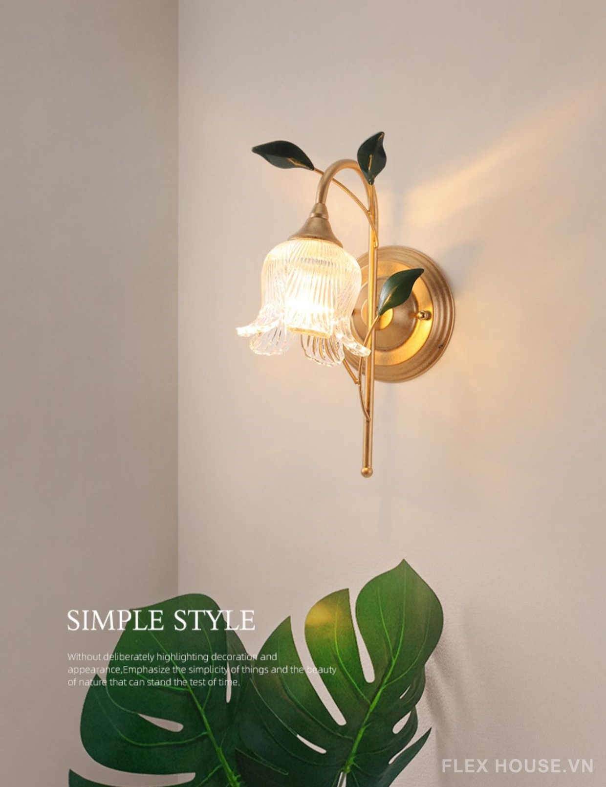 Đèn tường decor nhành hoa linh lan cao cấp SZ8015 6