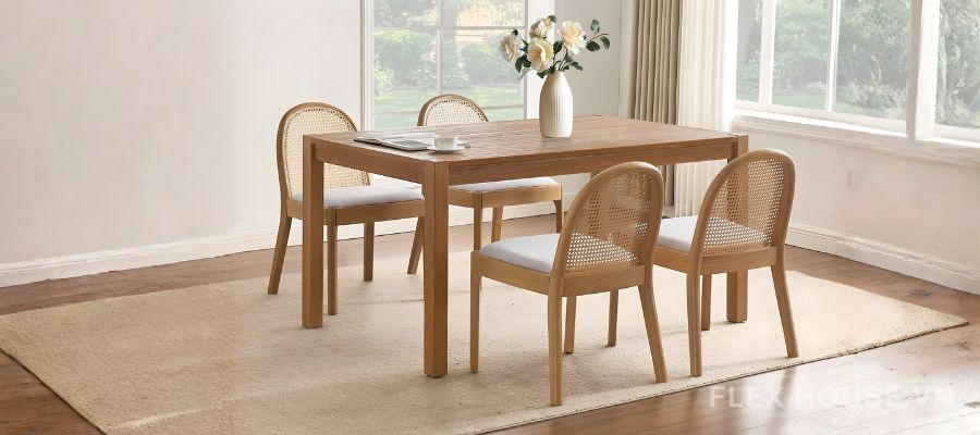 Ghế ăn gỗ: Xu hướng lựa chọn ghế ăn 2026 - chất liệu tự nhiên - nhà đẹp, sống xanh! 12 Ghế ăn gỗ có đệm ngồi