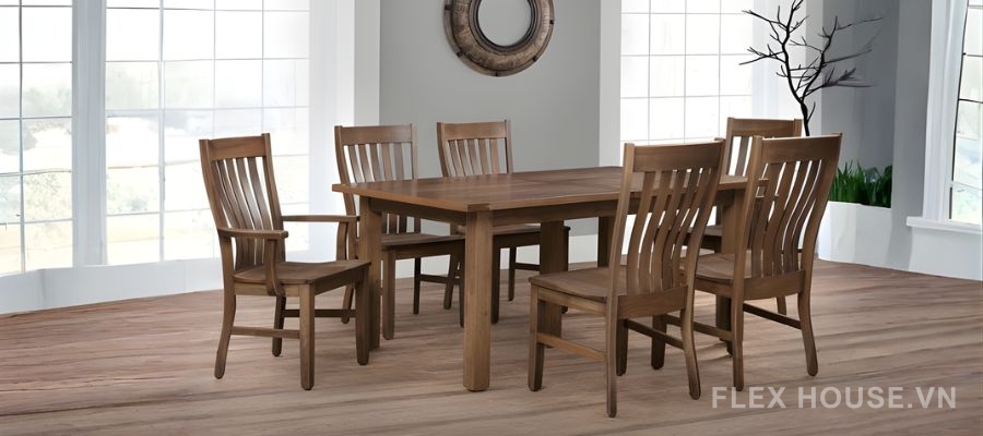 Ghế ăn gỗ: Xu hướng lựa chọn ghế ăn 2026 - chất liệu tự nhiên - nhà đẹp, sống xanh! 13 Ghế ăn gỗ