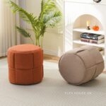 Ghế đôn sofa Heritage khối trụ bọc vải MF5386