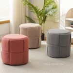 Ghế đôn sofa Heritage khối trụ bọc vải MF5386