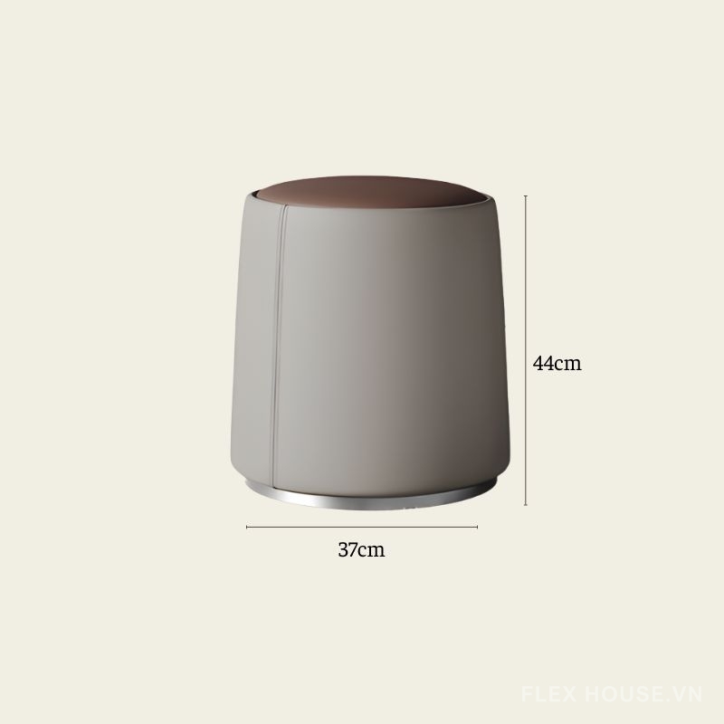 Ghế đôn sofa bọc da phong cách Bắc Âu MK9330