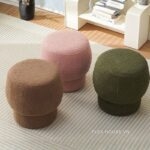 Ghế đôn sofa tròn 2 tầng bọc vải MF9356