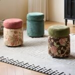 Ghế đôn sofa họa tiết hoa trang trí phòng khách MK6683