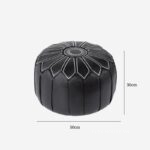 Ghế đôn trang trí Morocco bằng da cao cấp YH6768