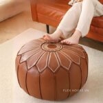 Ghế đôn trang trí Morocco bằng da cao cấp YH6768