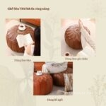 Ghế đôn trang trí Morocco bằng da cao cấp YH6768