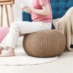 Ghế đôn trang trí bằng len polyester nhiều màu sắc SGR2788