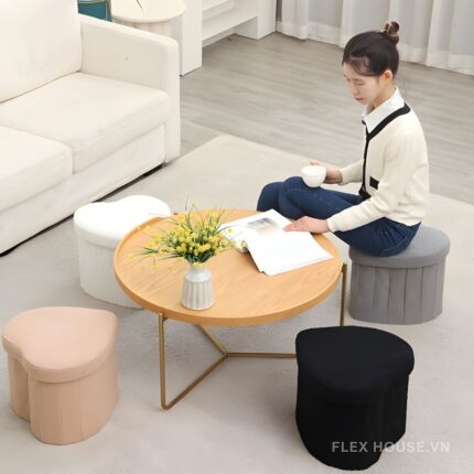 Ghế đôn trang trí đựng đồ đa năng GC2268