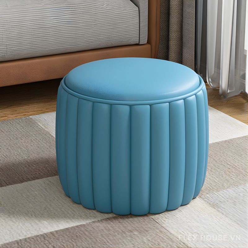 Ghế đôn trang trí hình bánh macaron bằng da YBT9786 9 Ghế đôn trang trí hình bánh macaron bằng da YBT9786