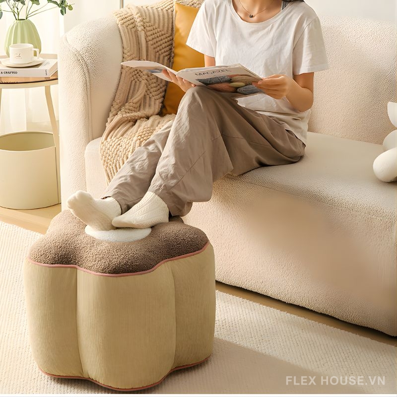 Ghế đôn trang trí hình bông hoa đáng yêu GO4490