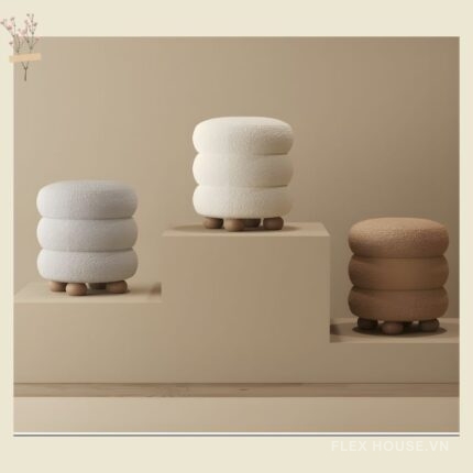 Ghế đôn trang trí hình kẹo bông gòn đáng yêu WCL4636