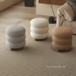 Ghế đôn trang trí hình kẹo bông gòn đáng yêu WCL4636