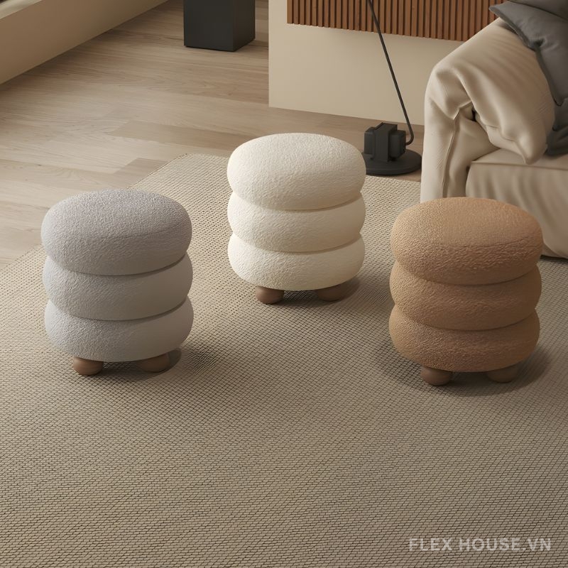 Ghế đôn trang trí hình kẹo bông gòn đáng yêu WCL4636 1 Ghế đôn trang trí hình kẹo bông gòn đáng yêu WCL4636