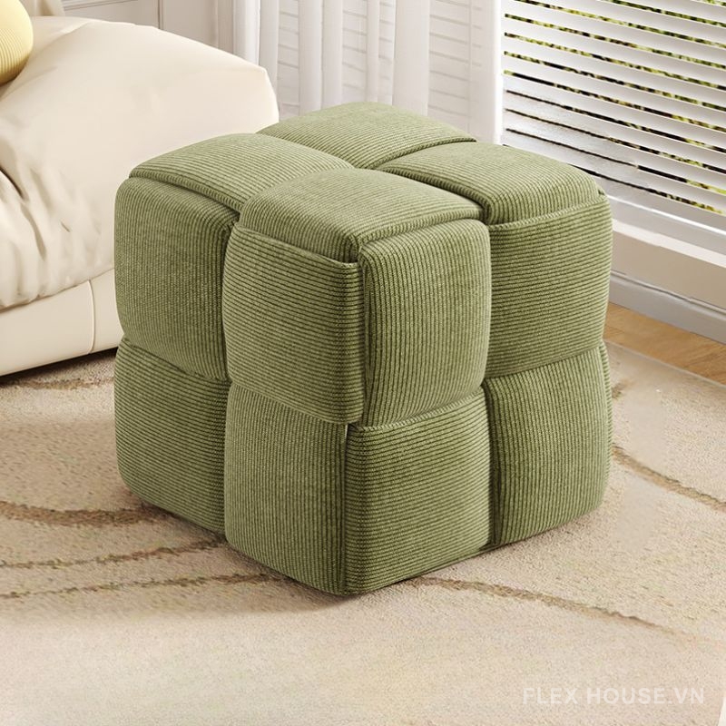 Ghế đôn trang trí khối vuông dệt kim bọc nhung BJ2989 9 Ghế đôn trang trí khối vung dệt kim bọc nhung BJ2989