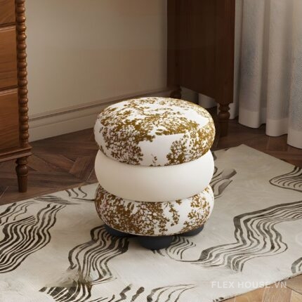 Ghế đôn trang trí phong cách Wabi-sabi BY6921