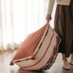 Ghế đôn trang trí tua rua vintage VA2139