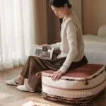 Ghế đôn trang trí tua rua vintage VA2139