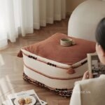 Ghế đôn trang trí tua rua vintage VA2139