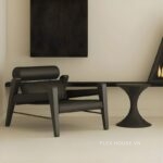 Ghế sofa đơn khung gỗ phong cách Bắc Âu FL7476