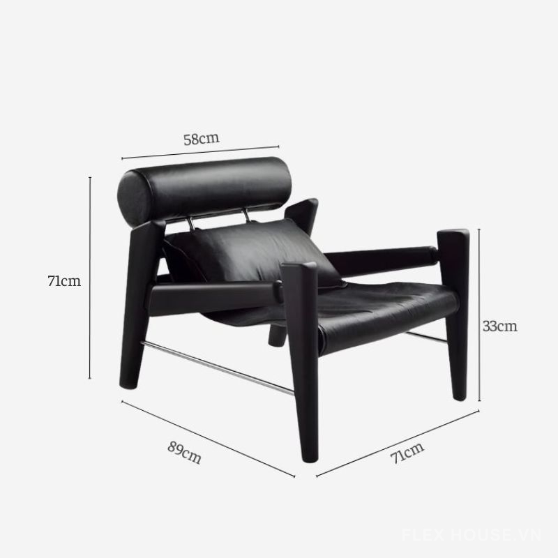 Ghế sofa đơn khung gỗ phong cách Bắc Âu FL7476 1