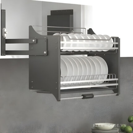 Giá bát đĩa nâng hạ inox 304 Eurogold EUI304180