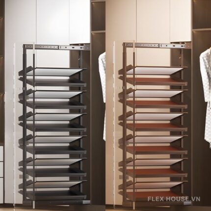 Giá để giày 2 chiều âm tủ 12 tầng tiết kiệm không gian YHF2507