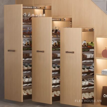 Giá để giày 2 chiều âm tủ gắn cánh cao 1865mm YHF2508