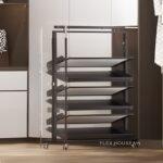 Giá để giày 2 mặt âm tủ 6 tầng có bánh xe tiện lợi YHF2516