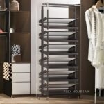 Giá để giày âm tủ 12 tầng tiết kiệm không gian có bánh xe YHF2522