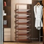 Giá để giày âm tủ 12 tầng tiết kiệm không gian có bánh xe YHF2522