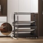 Giá để giày âm tủ 2 chiều có bánh xe gắn tủ YHF2514