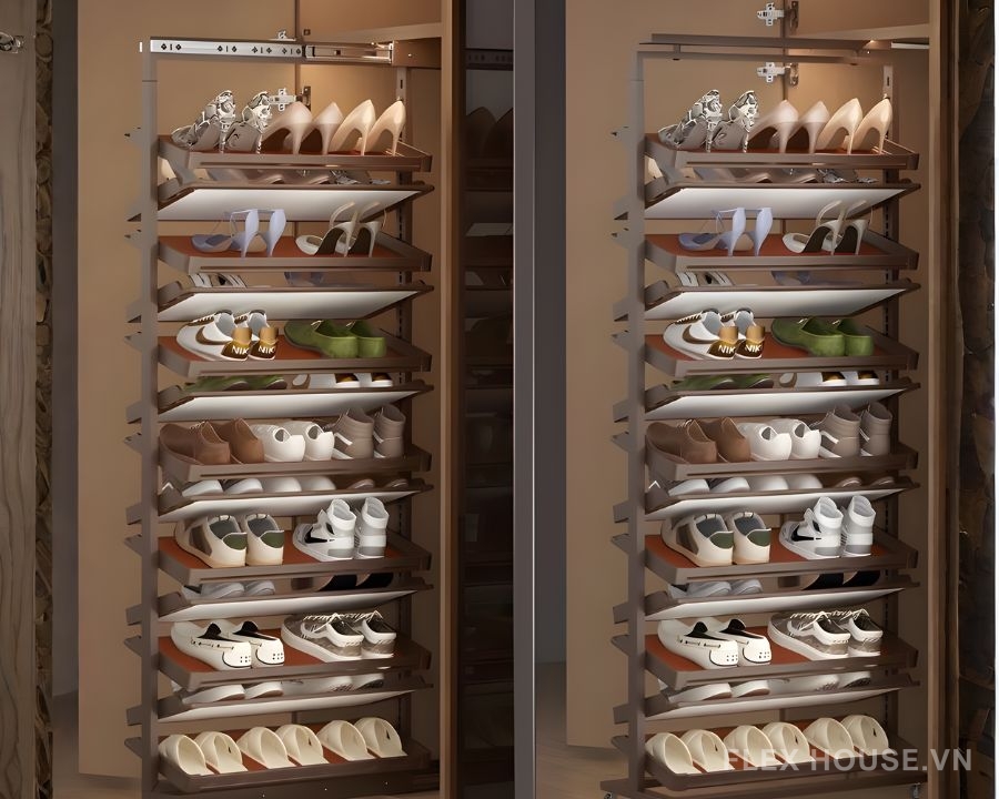 Giá để giày âm tủ