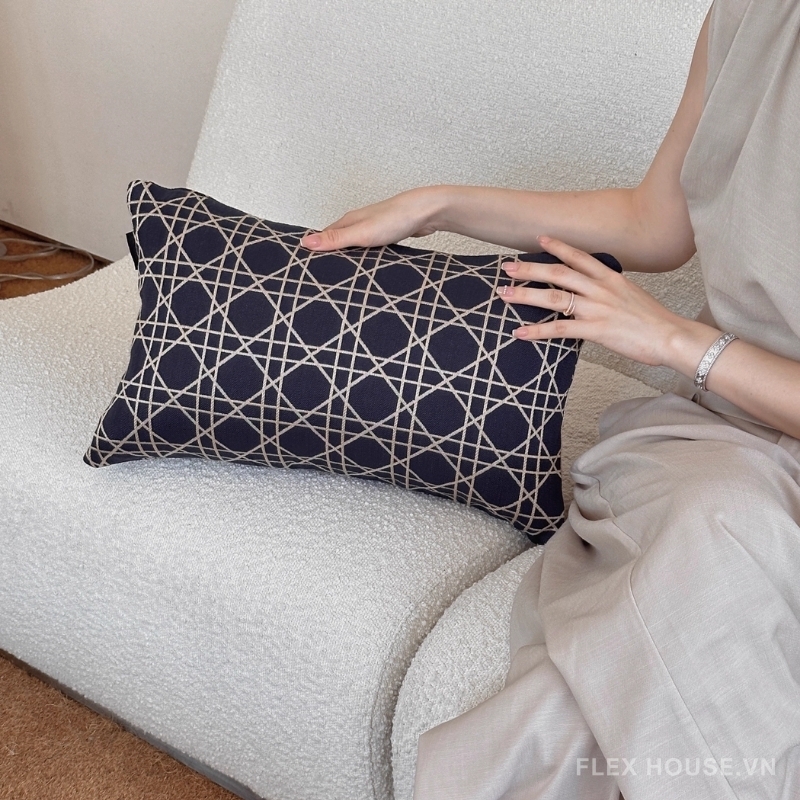 Gối tựa lưng sofa họa tiết Cannage thanh lịch TD8966 3 Gối tựa lưng sofa họa tiết Cannage thanh lịch TD8966 7