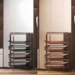 Khay để giày 7 tầng điều chỉnh linh hoạt gắn cánh âm tủ YHF2517